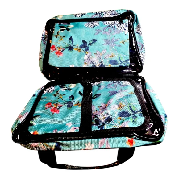 Bang & Carsen Floral Cosmetic/Travel Bag - Teal Green - Picture 2 of 3
